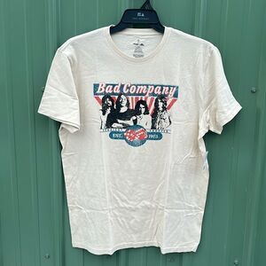 Men's Wrangler Bad Company Graphic Band Shirt Sleeve Cotton T-Shirt Size L